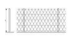 Чертеж забора из колючей сетки Пиранья