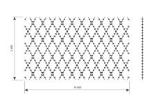 Чертеж колючей сетки Пиранья 2,4х10