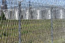 Забор с установленной колючей сеткой Пиранья 2х6