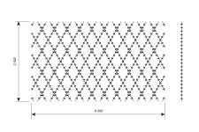 Чертеж колючей сетки Пиранья 2х6