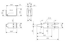 Чертеж скобы Супер для изготовления сетки колючей Пиранья 2,7х10