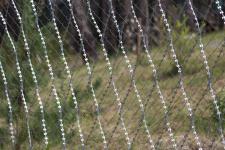 Ограждение из сетки рабица, усиленный сеткой колючей Пиранья